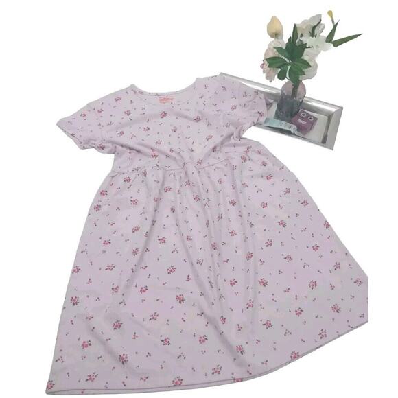 Cat and Jack Pink Floral Dress Cap Sleeve Round Neck w/pockets, XLarge (14) - Picture 1 of 10
